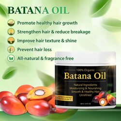 Batana Oil for Hair Growth and Nourishment, Natural Batana Oil to Prevent Hair Loss, Eliminates Split Ends for Men and Women